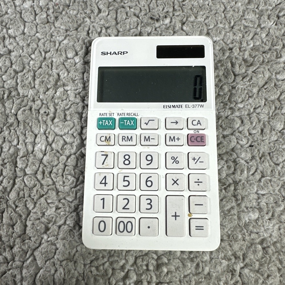 Sharp® EL-334W Large Desktop Calculator, 12-Digit LCD